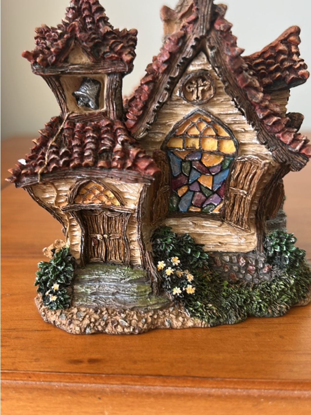 Boyds Bears Lil Country Church Figurine with Stained-Glass Window